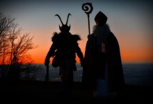 Nikolaus und krampus am gaisberg